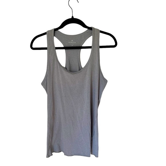 Athleta Tops - Athleta Racer Back Tank with Open Back in Grey Women's sz M